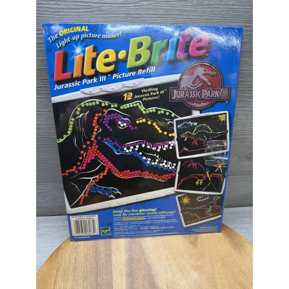 Lite Brite Lot Of 3. Powder Puff Girls. Jurassic Park. Wizard Creations. Refills